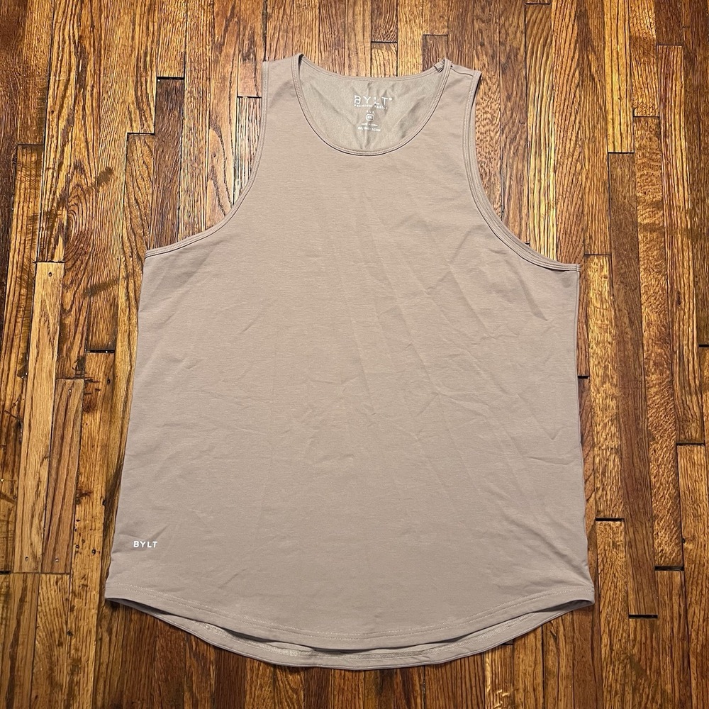 BYLT Premium Basics Lux Men's Tank Top Size XXL Tan Cotton/polyester